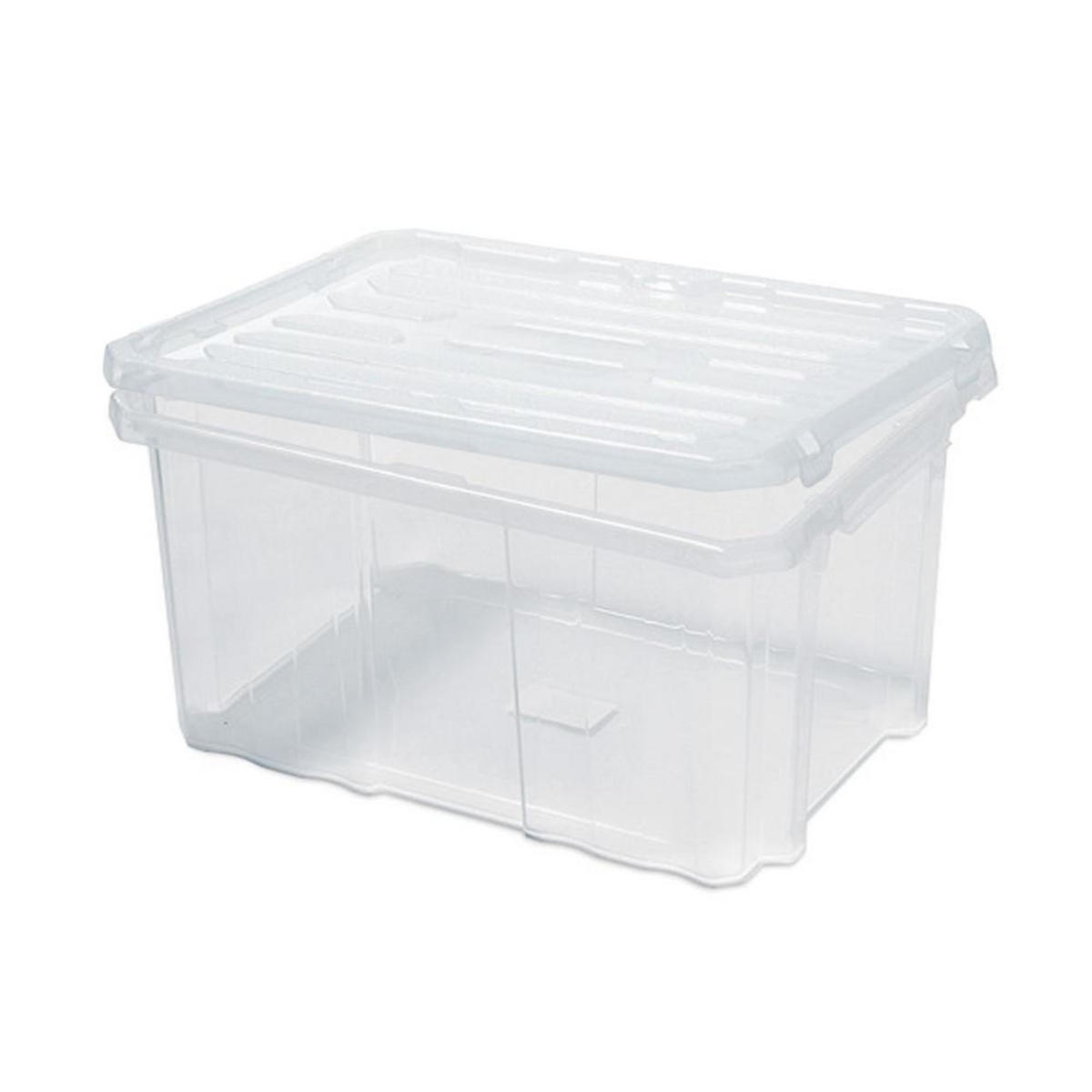 AUFBEWAHRUNGSBOX 10er-Set mehrzweck mit Deckel Transparent HxBxT 20x40x30cm22 Liter - Transparent, Kunststoff (40/20/30cm) - PROREGAL