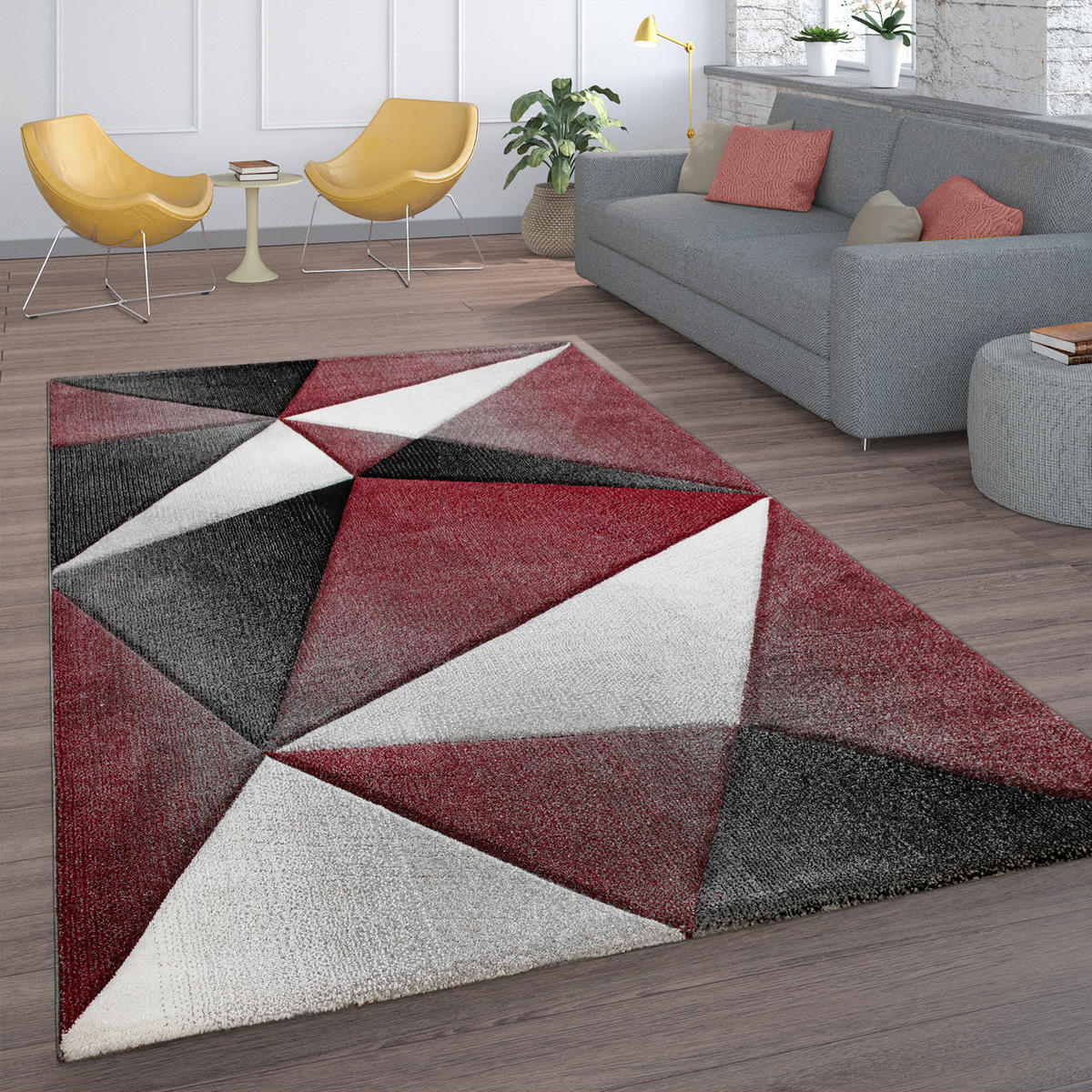 KURZFLORTEPPICH 60/110 cm Smaragd 762 - Rot, Textil (60/110cm) - Paco Home