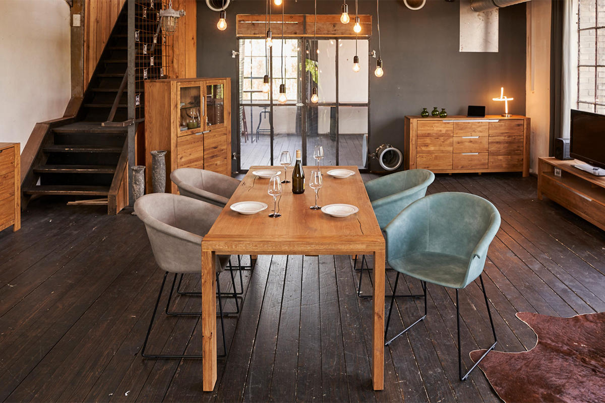 ESSTISCH LIAN Holz - Naturfarben/Braun, Holz (200/100/76cm) - KAWOLA