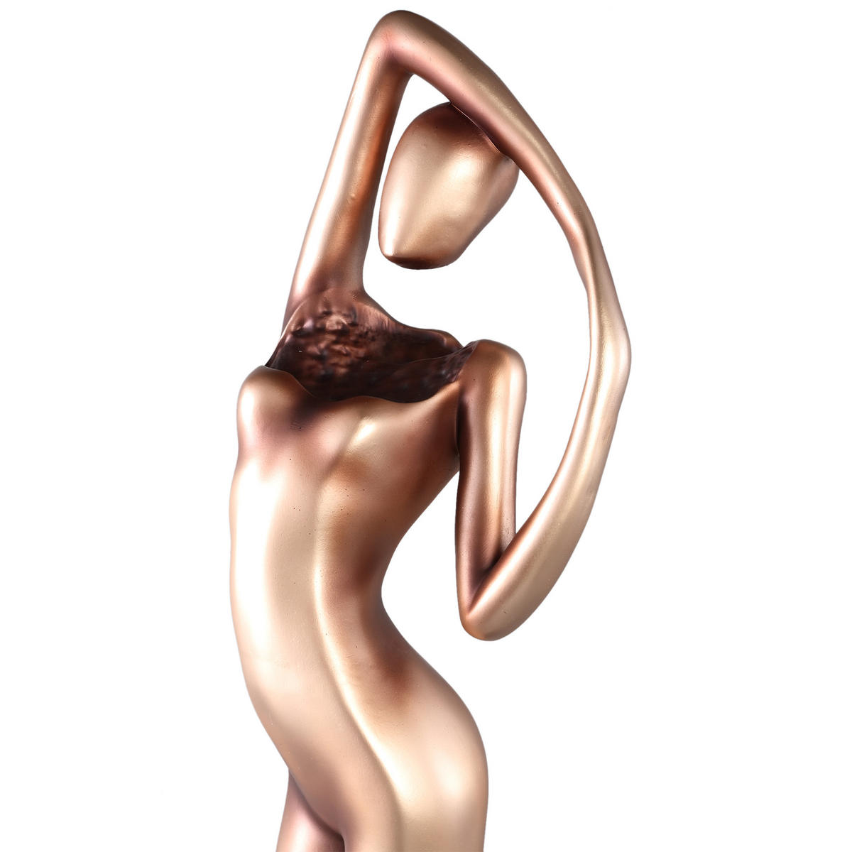 SKULPTUR Leonne Gold 20.5/19.5/92cm - Goldfarben, Kunststoff (19.5/92/20.5cm) - PTMD Collection