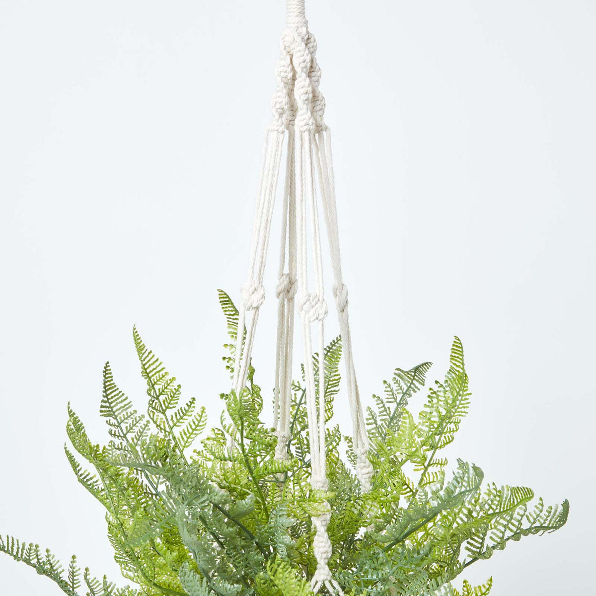 KUNSTPFLANZE Farn in Hängeampel, 95 cm - Grün, Kunststoff (95cm) - Homescapes