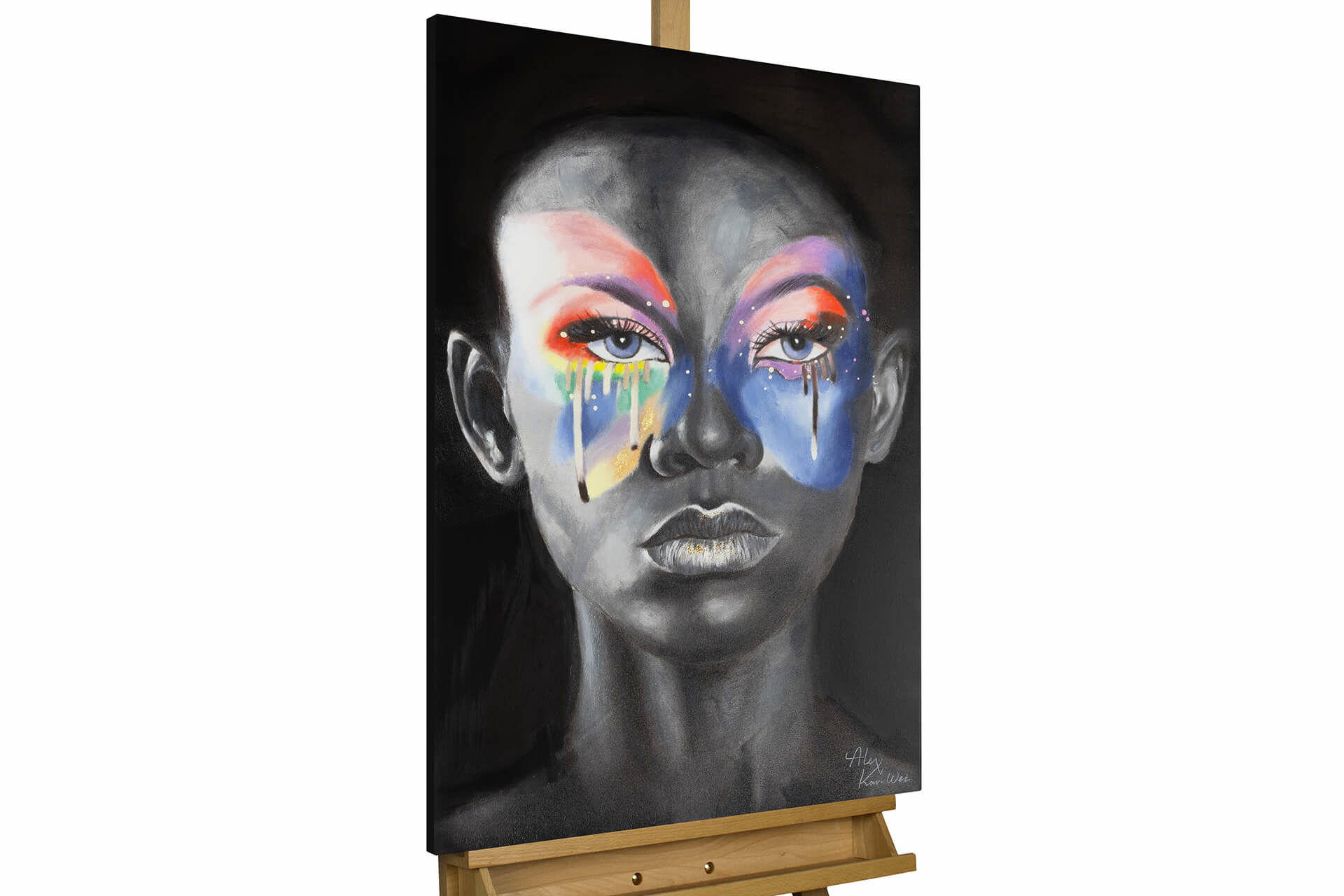 ACRYLBILD HANDGEMALT 60/90 cm - Multicolor, Holz/Textil (60/90cm) - KUNSTLOFT