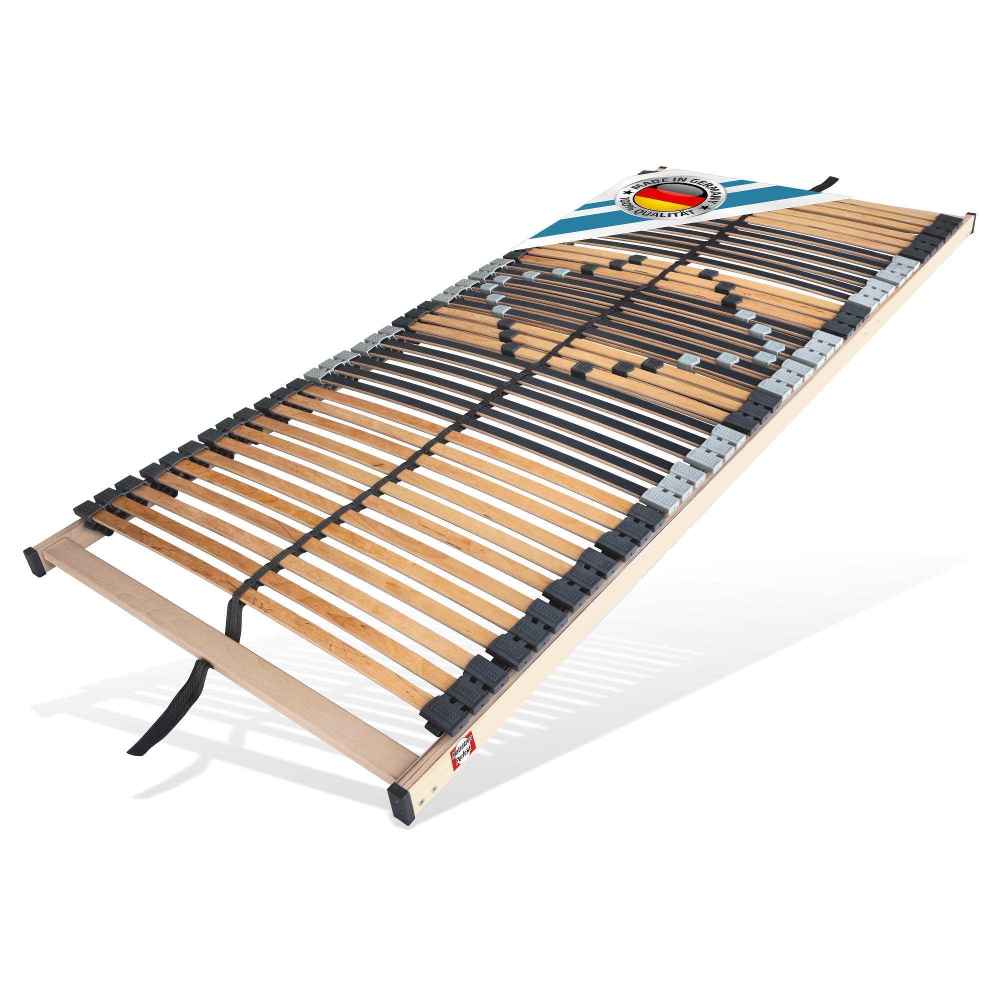 LATTENROST Starr 42 Leisten 140x200cm 8,5 cm Hoch 7-Zonen bis 200 kg - Buchefarben/Naturfarben, Holz (140/200cm) - Matratzen Perfekt