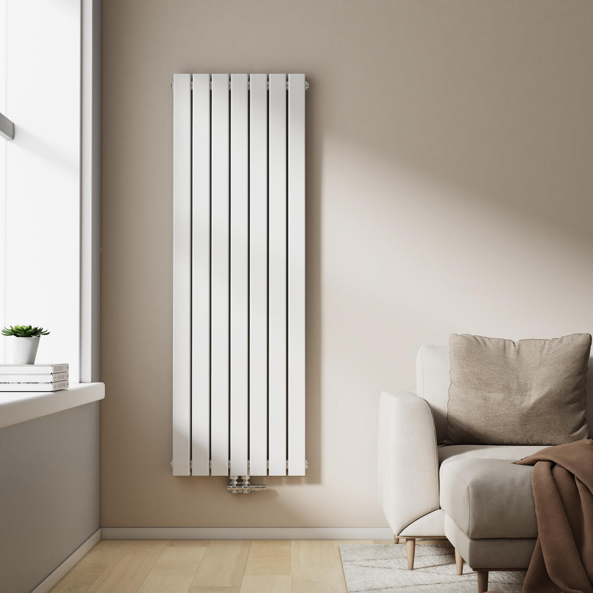 HEIZKÖRPER Flachheizkörper Weiß 160/54/6,3 cm - Weiß, Metall (54/160/6.3cm) - EMKE