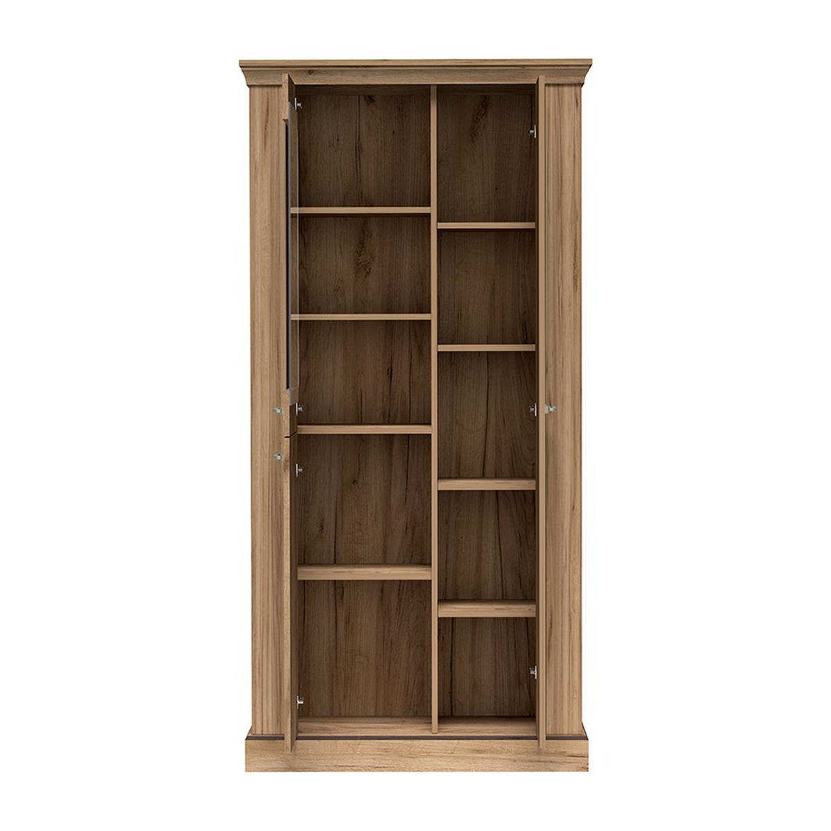 VITRINE Antica New AN-10 97 x 198 x 42 cm Kraft Gold - Wildeiche, Holzwerkstoff/Metall (97/198/42cm) - Koseto