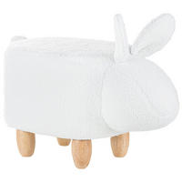 HOCKER Bunny 31/57/36 cm - Weiß, Textil (57/36/31cm) - Beliani