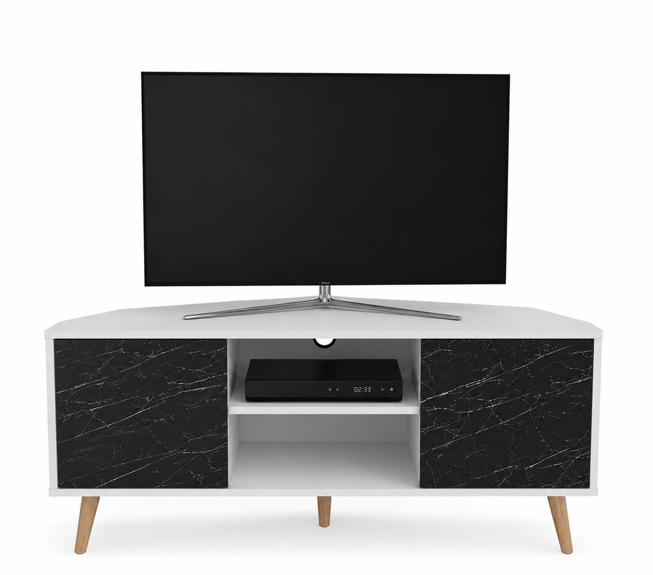 Decorotika Tv-Element Weiß, Schwarz 120x59.8x45 cm