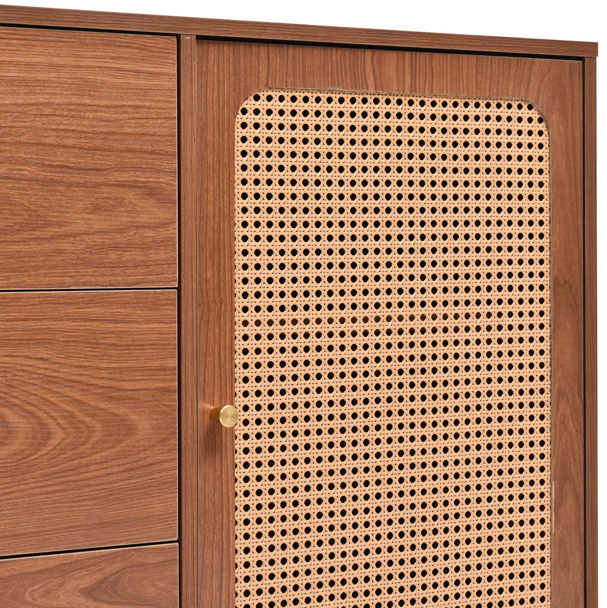 KOMMODE, 2 Türen & 3 Schubladen, höhenverstellbarer Einlegeboden, 150x40x90 cm, Nussbaumfarben - Nussbaumfarben, Holzwerkstoff (40/90/150cm) - Modfu