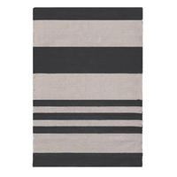 TEPPICH aus recycelter Baumwolle handgewebt schwarz - Schwarz, Naturmaterialien (160/230cm) - AFK Living