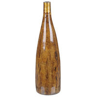 BLUMENVASE Terrakotta braun Burgos - Braun, Stein (52cm) - Beliani