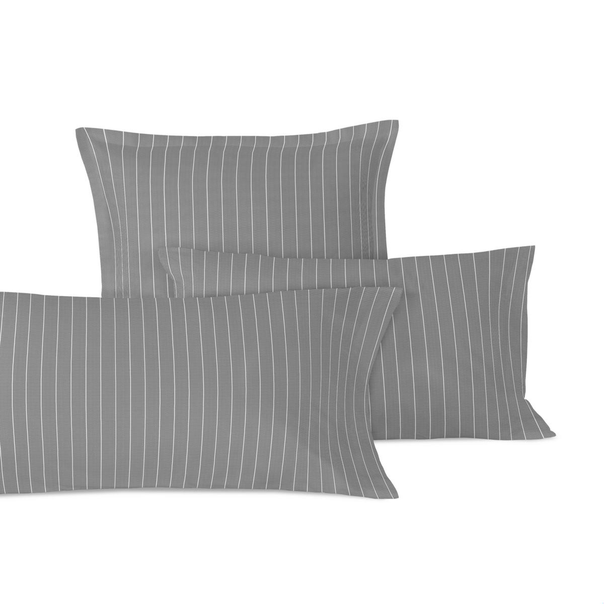 KISSENBEZUG oxford 45x110 cm (x2) grau - Grau, Textil (45/110cm) - Happy Friday