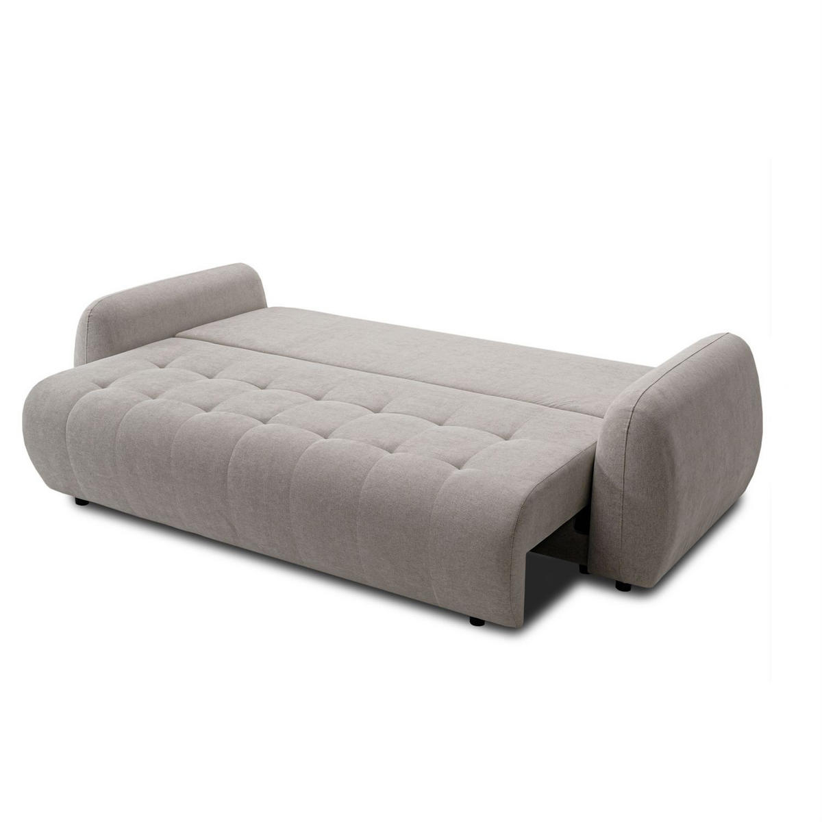 SOFA OMEGA Zweisitzer mit Schlaffunktion, Rosa 27 - Beige, Textil (252/92/105cm) - Lookway