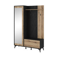 GARDEROBE 134 cm Diamond – Artisan Eiche / Schwarz – GF-MOB14 - Eichefarben, Holzwerkstoff (134/197/39cm) - hi-markt