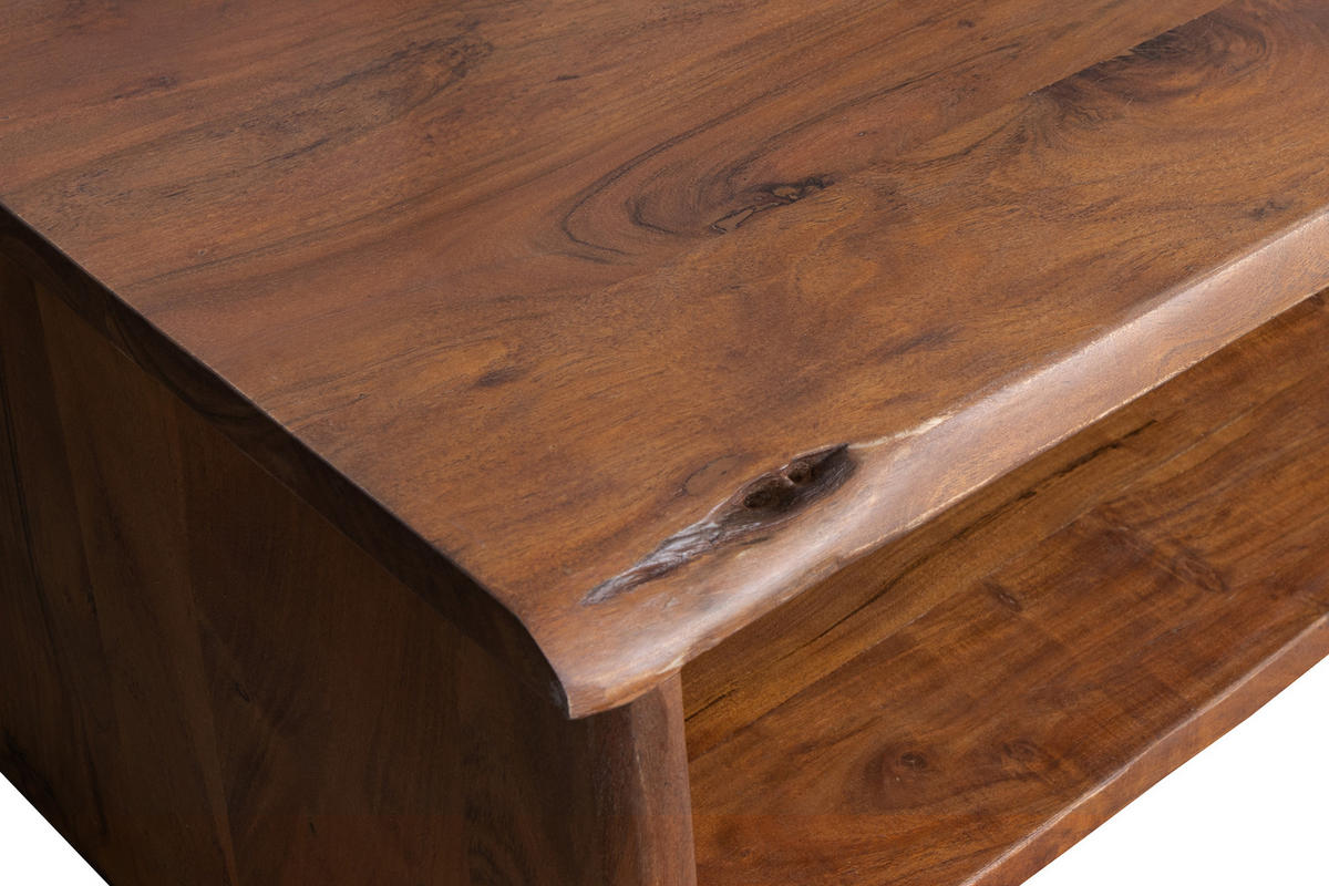 COUCHTISCH DAHLIA - Braun/Naturfarben, Akazienholz/Holz (60/120/40cm) - SAM