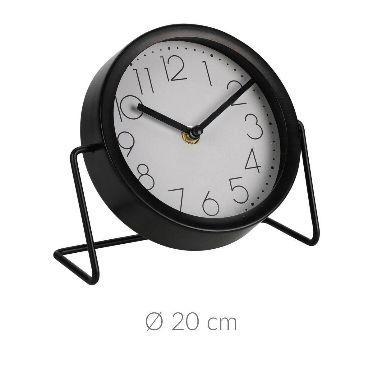 WANDUHR Loft-Stil Ø 20 cm - Schwarz, Metall (20/28/30cm)