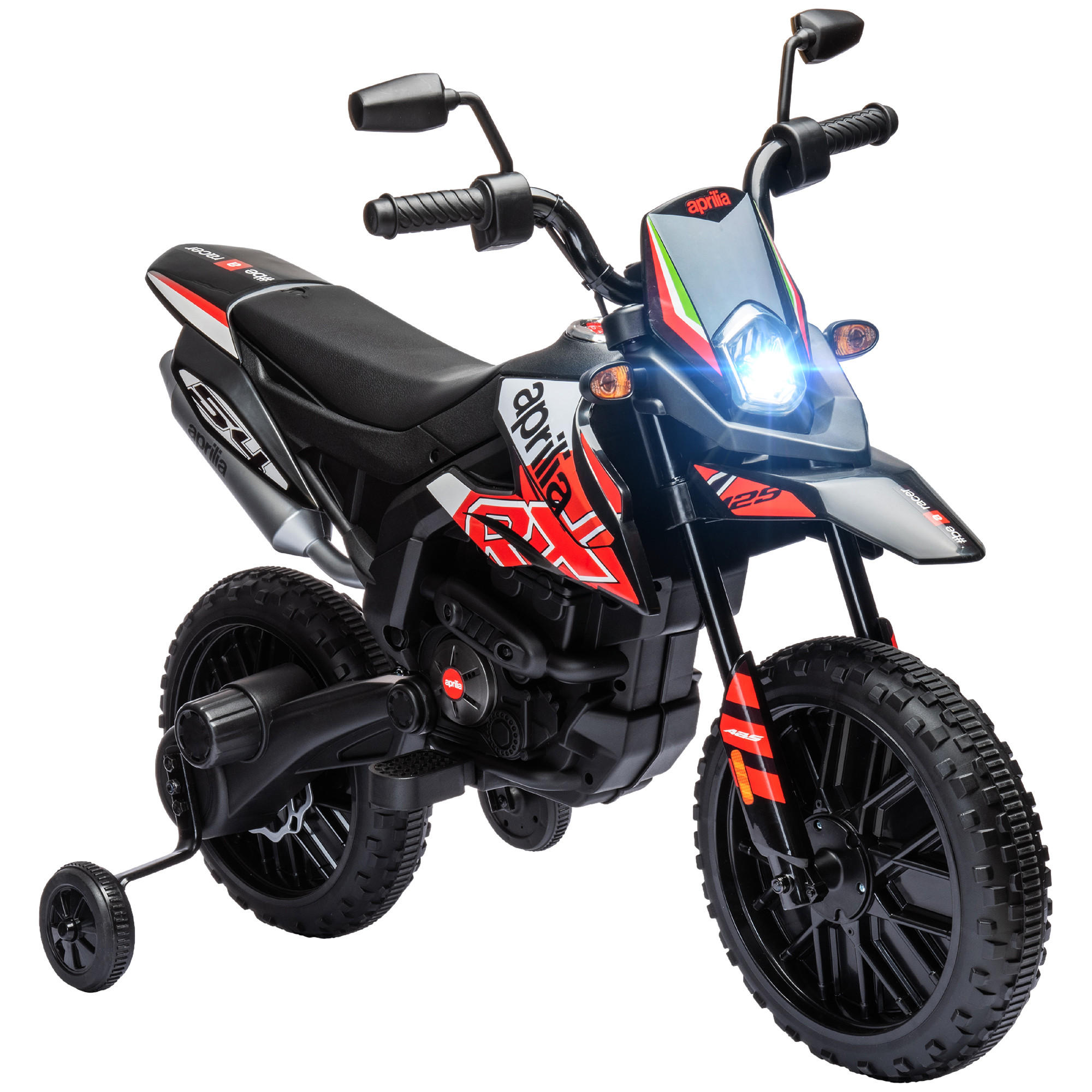 KINDERMOTORRAD Kunststoff Metall Rot - Rot, Kunststoff (106.5/56/80cm) - AIYAPLAY