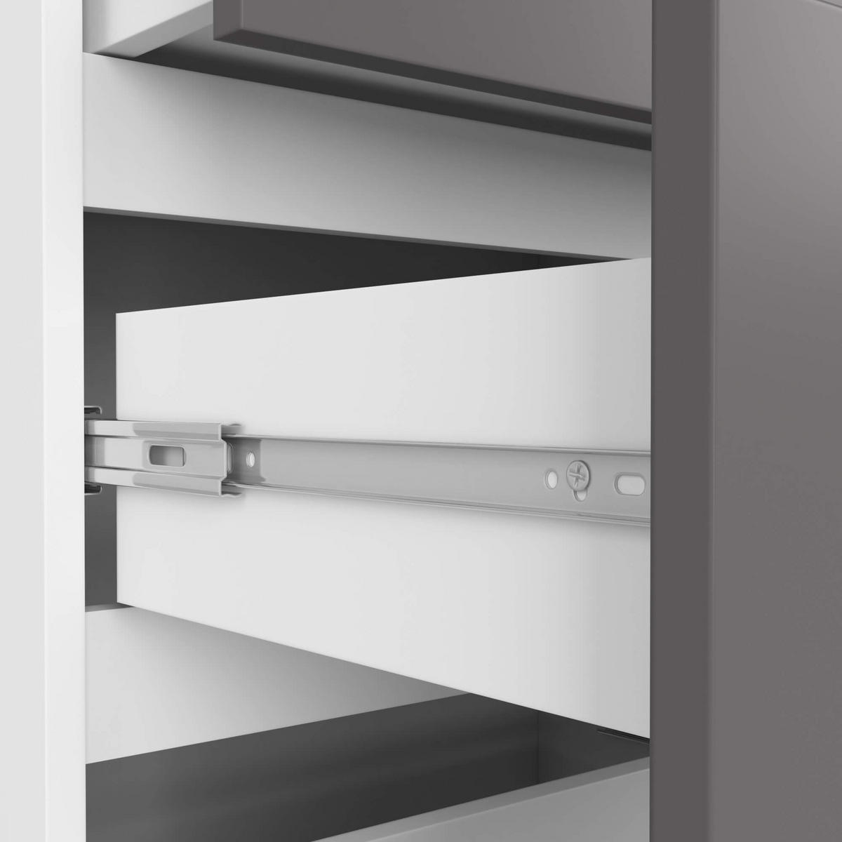 MEHRZWECKSCHRANK Weiß, Grau 60x180x35 cm - Weiß/Grau, Holzwerkstoff (60/180/35cm) - Akord