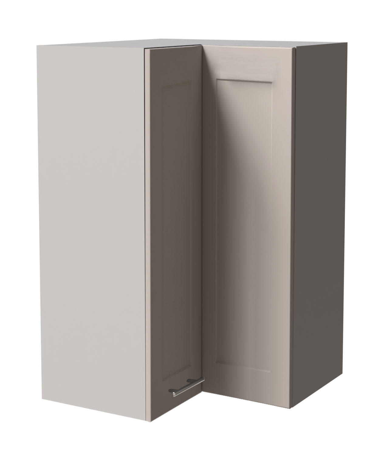 ECKHÄNGESCHRANK Oslo W14/60 Grau / Kaschmir Matt 60 / 60 / 96cm - Kaschmir/Grau, Holz/Holzwerkstoff (60/96/60cm) - Feldmann-Wohnen