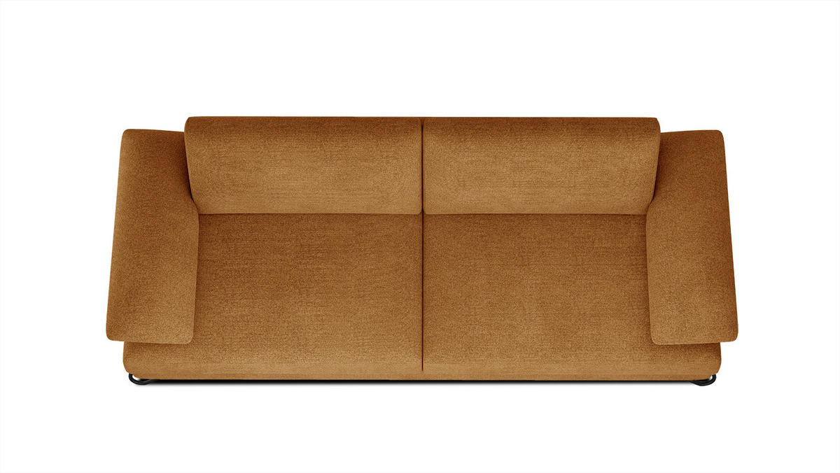 SOFA LORI 3-Sitzer, orange - Schwarz/Orange, Holzwerkstoff/Textil (245/87/96cm) - Courtois Laville