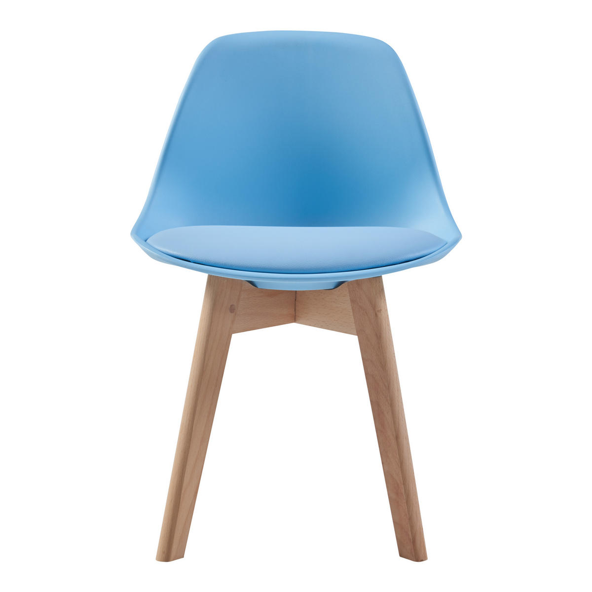 KINDERSTUHL Elvdal - Blau/Naturfarben, Holz/Kunststoff (38/56/33cm) - [en.casa]