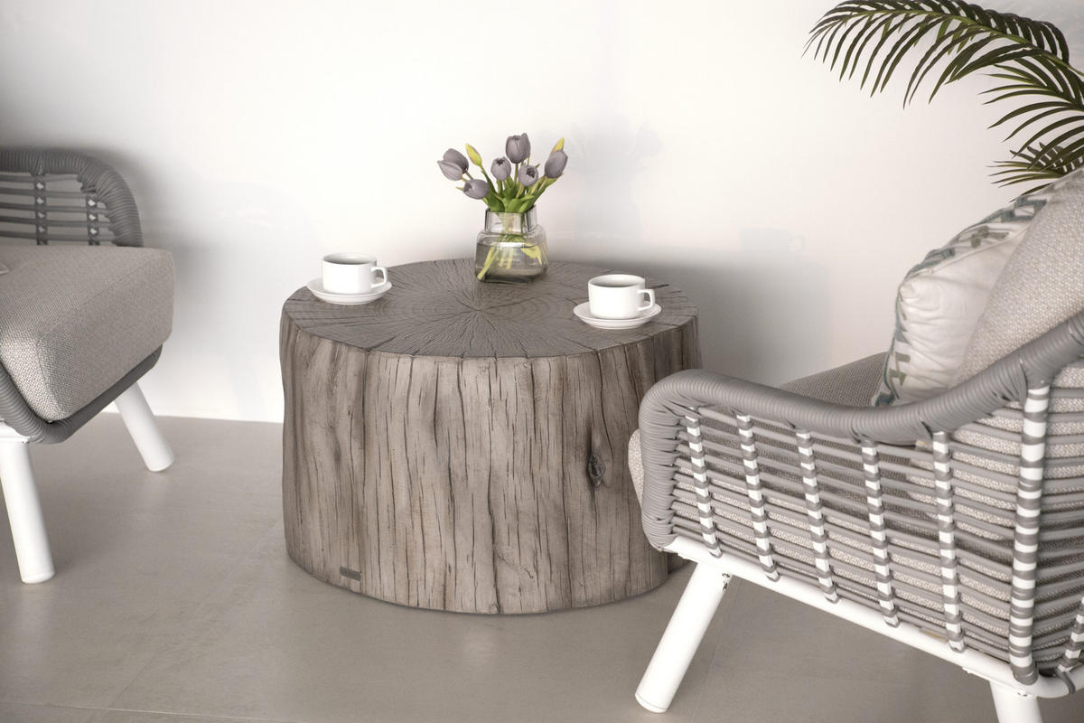 COUCHTISCH DAINTREE aus GF-Beton, Wetterbeständig, 70x67x41 cm - Grau, Naturmaterialien (70/67/41cm) - Elementi