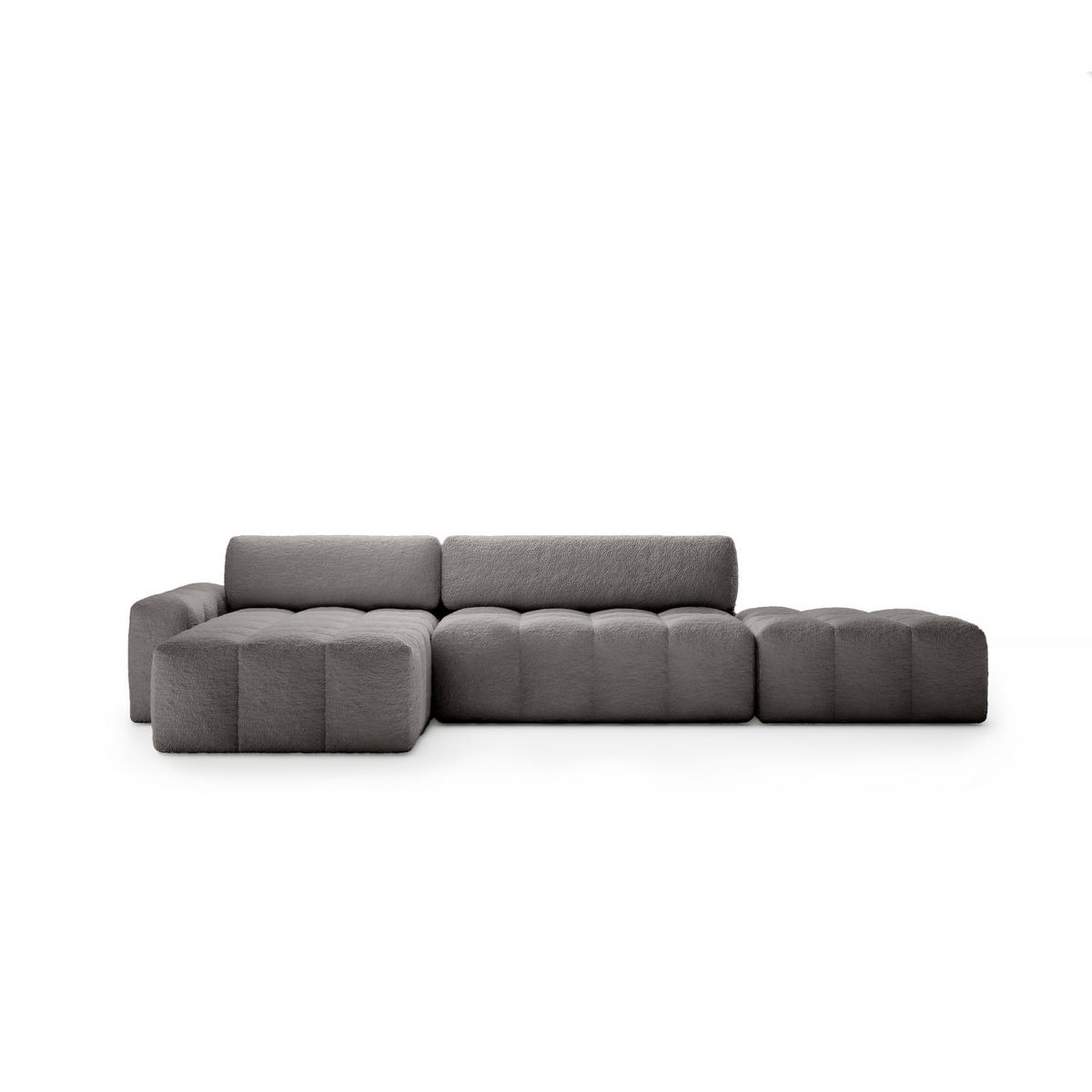 ECKSOFA mit Schlaffunktion Liptitz La, Grau - Grau, Textil (100/363cm) - Fedve