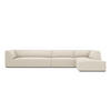 ECKSOFA rechts Ruby aus Cord leichtes beige 5 Sitzplätze - Creme, Textil (180/366cm) - Micadoni