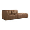 ECKSOFA Rechts Kunstleder Braun - Schwarz/Mokka, Holzwerkstoff/Kunststoff (240/90cm) - Makamii