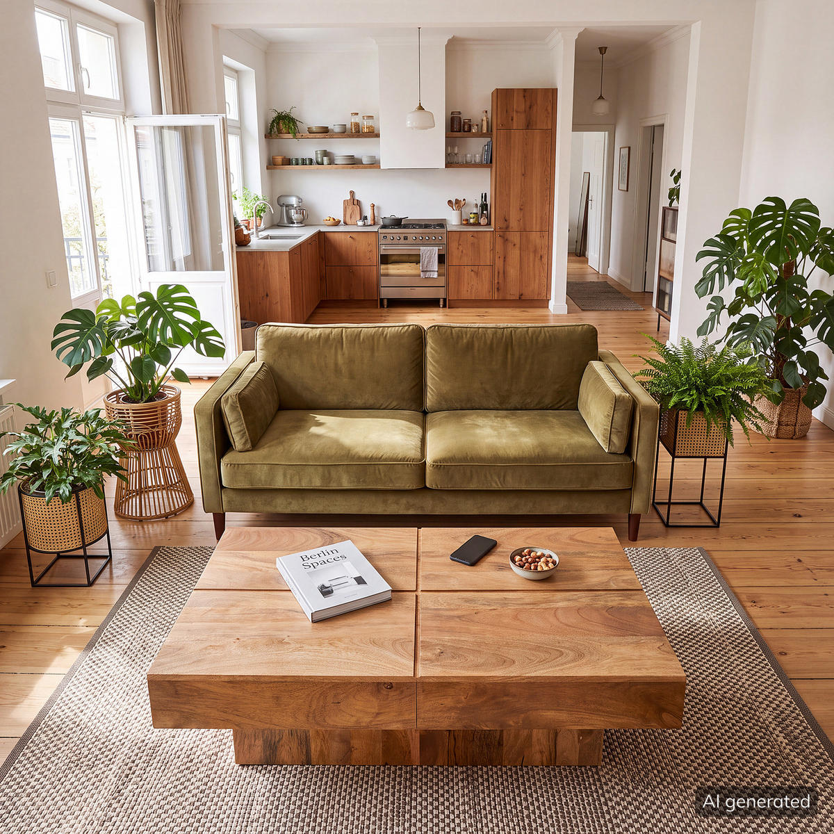 COUCHTISCH - Akazie massiv Dunkel - Akaziefarben, Holz (71/141/35cm) - home24