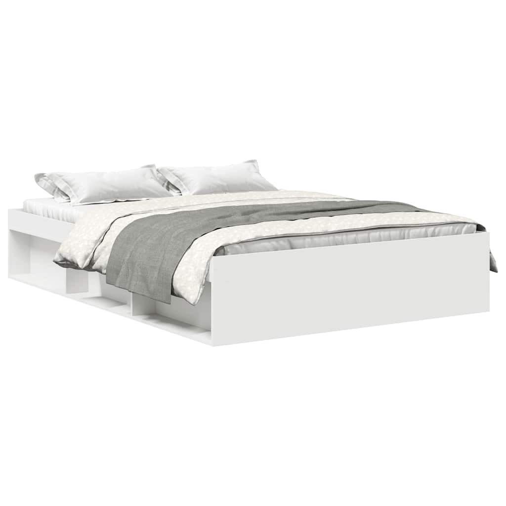 BETTGESTELL Weiss 120/200 Cm - Weiß, Holzwerkstoff (120/200cm) - vidaXL
