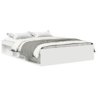BETTGESTELL Weiss 120/200 Cm - Weiß, Holzwerkstoff (120/200cm) - vidaXL