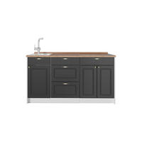 KUCHYNSKÝ BLOK Fame-Line, Antracitovo-zlatý vidiecky dom, 150 cm, AP Oak - biela/antracitová, kompozitné drevo (150/82/60cm) - Vicco