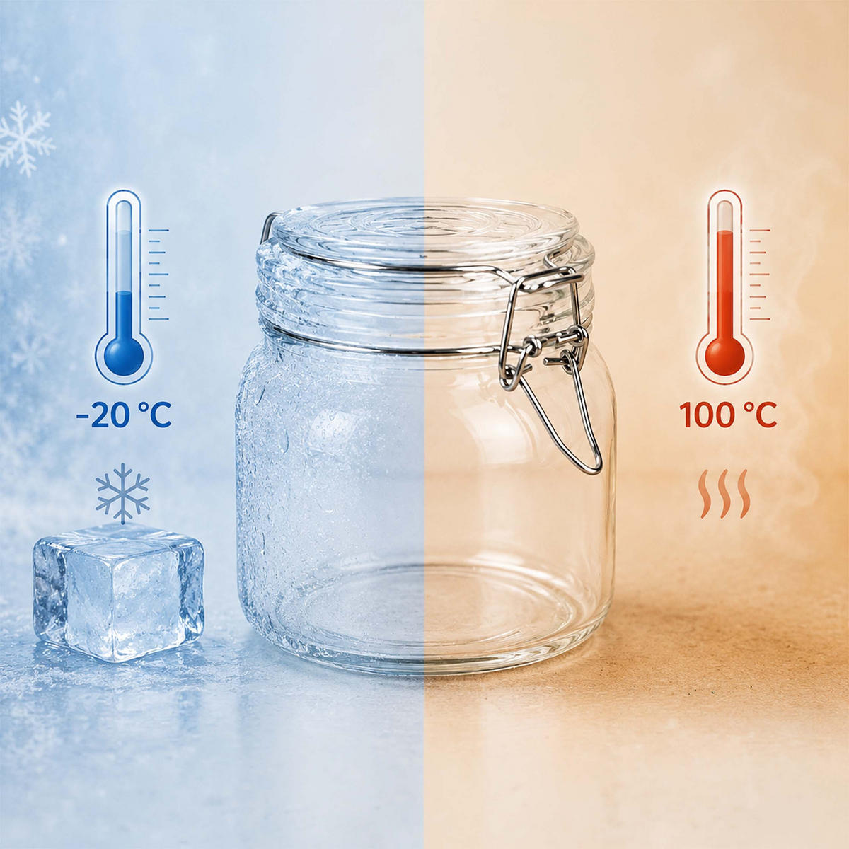 6XZAVAŘOVACÍ sklenic - průhledná, kov/plast (0.75L) - Relaxdays