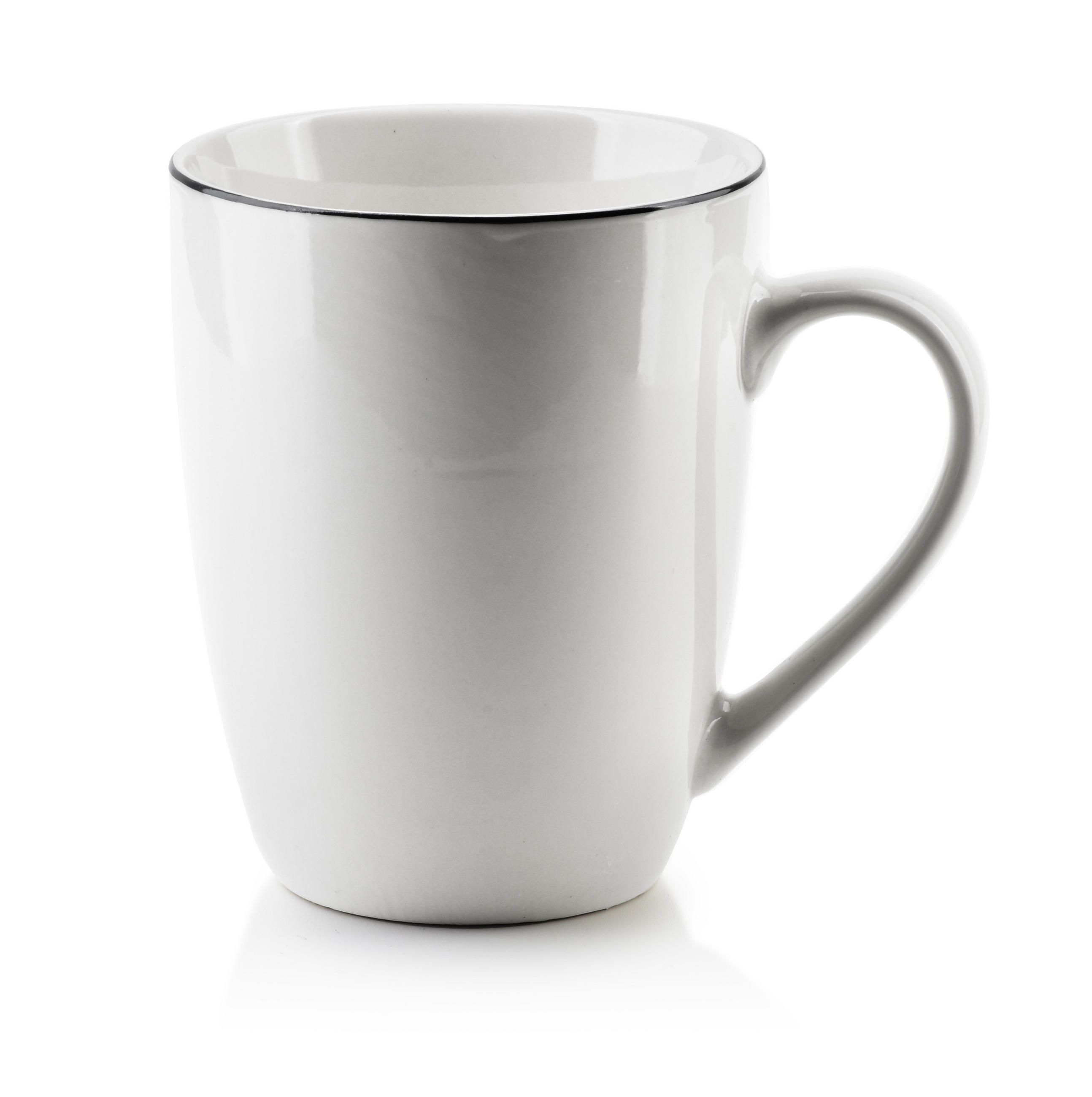 BECHER Simple Weiß 11/8/10.5 cm Keramik - Weiß, Keramik (0.37L) - Mondex