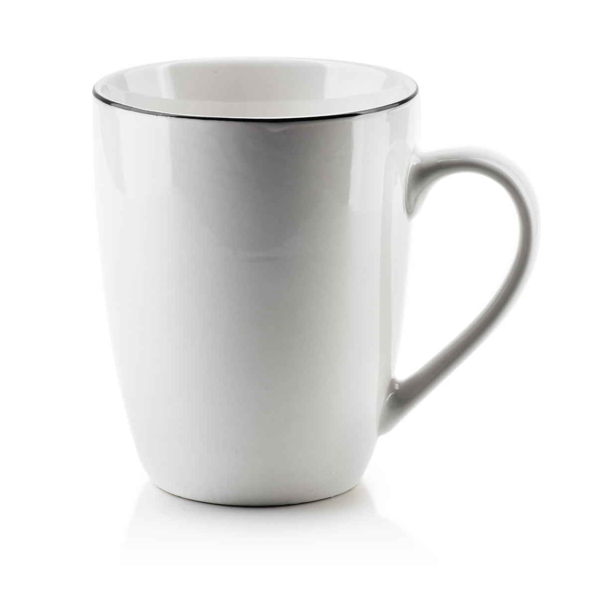 BECHER Simple Weiß 11/8/10.5 cm Keramik - Weiß, Keramik (0.37L) - Mondex