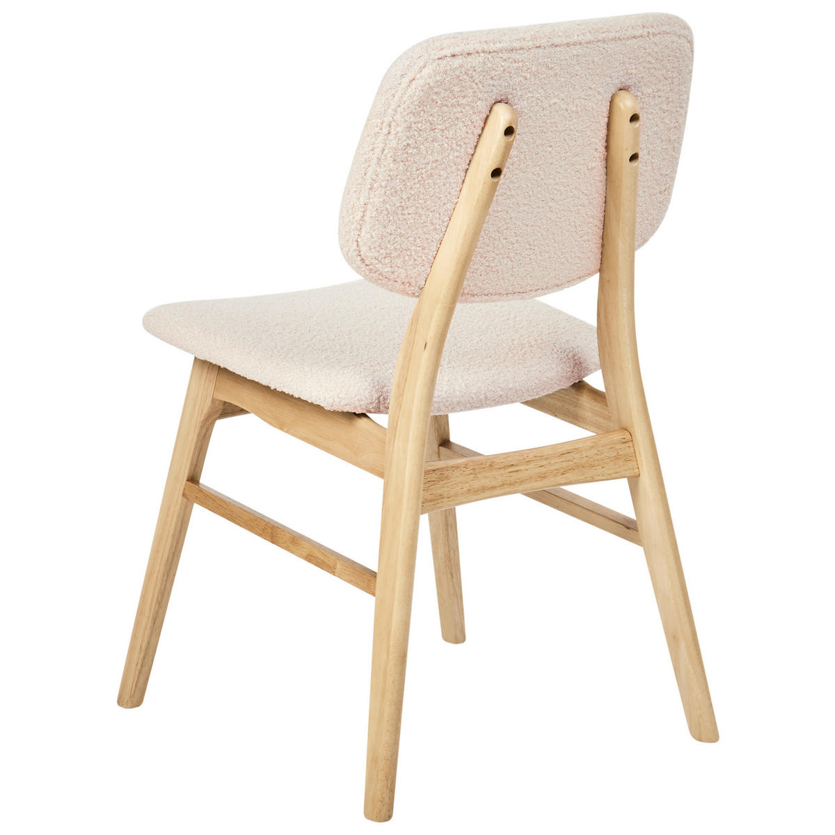 ESSZIMMERSTUHL 2er-Set Bouclé Hellbraun/Beige Elaine - Beige, Textil (48/81/54cm) - Beliani