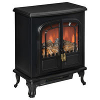 ELEKTROKAMIN DE-17010 Neo-retro 2 Glastüren 1000/2000 W Schwarz - Schwarz, Metall (51/60/28cm) - ComfortXL