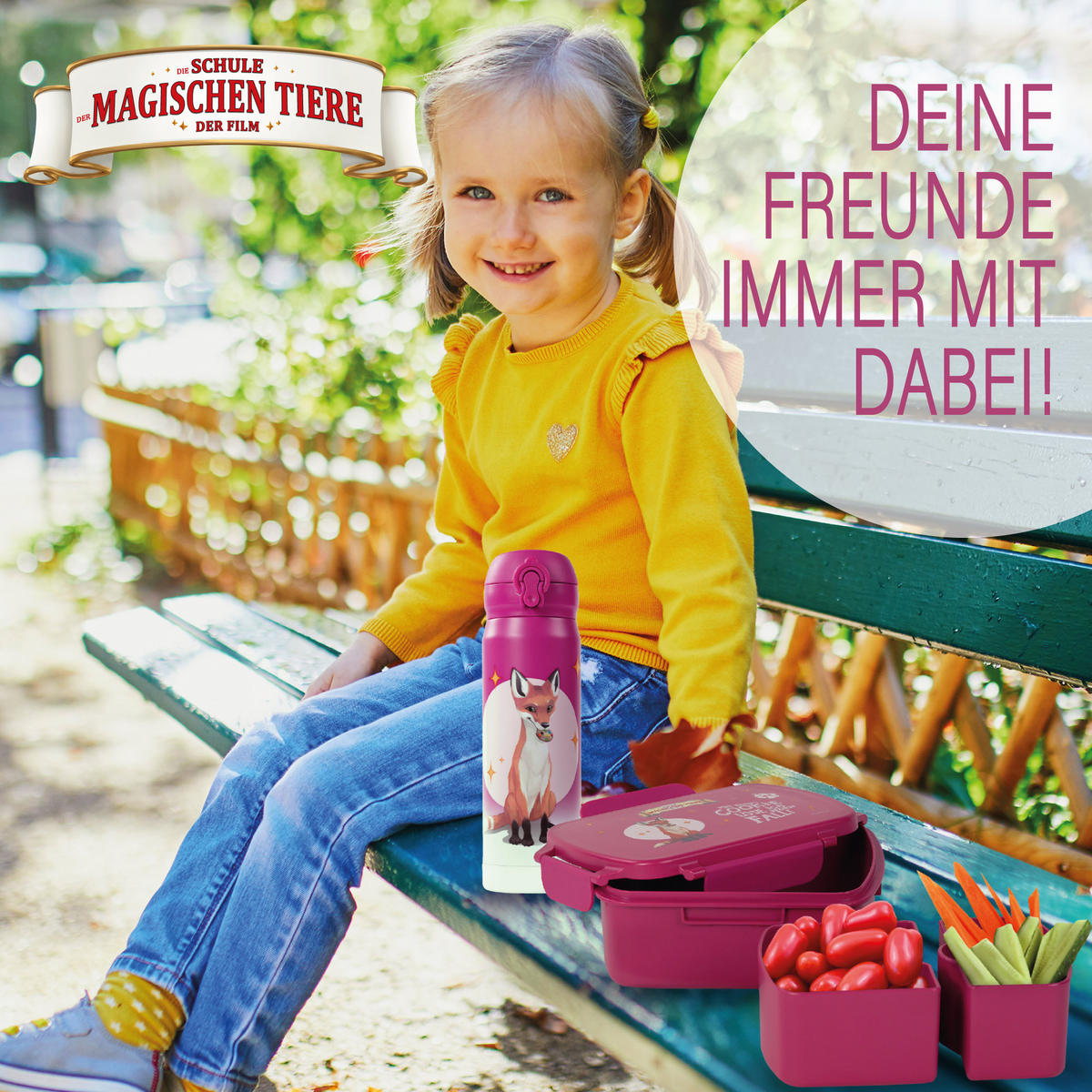 BROTDOSE Kinder mit Fächern - Rot, Kunststoff (15.4/7.2/20.5cm) - Stoneline