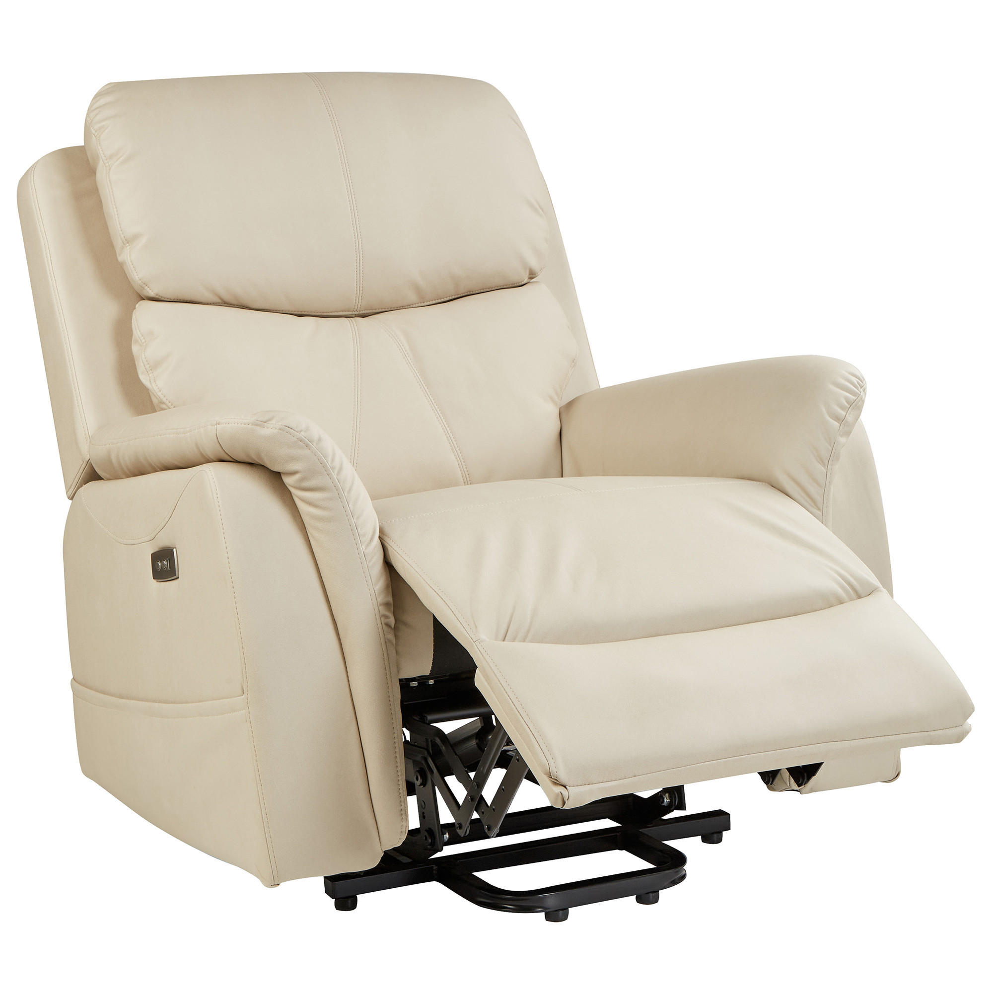 ELEKTRISCHER FERNSEHSESSEL mit Massagefunktion Stoff Hellbeige Glorie - Beige, Textil (85/82/85cm) - Beliani