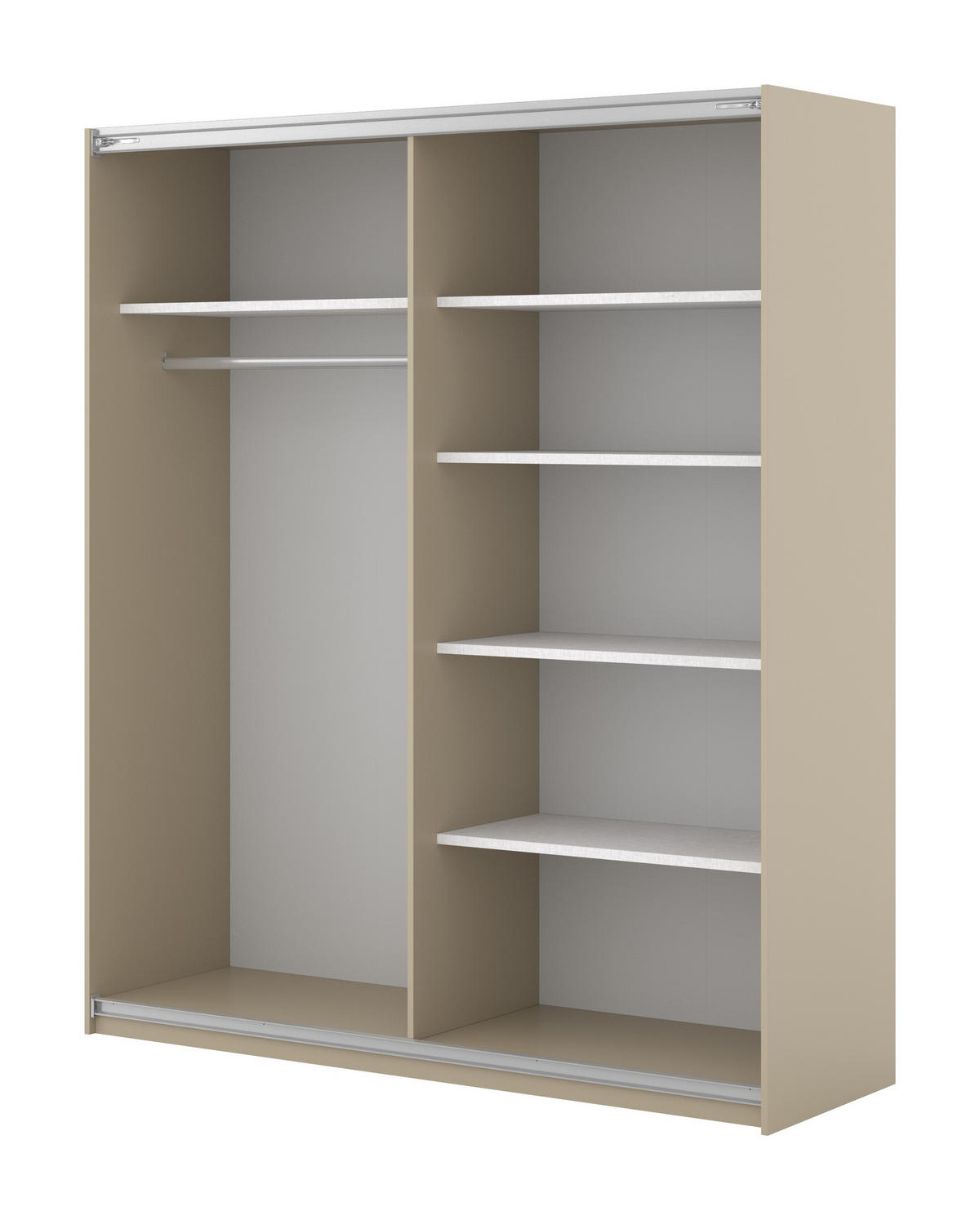 SCHWEBETÜRENSCHRANK VANTE 180/210/62 cm 2-türig Beige - Beige, Holzwerkstoff (180/210/62cm) - MASSENO