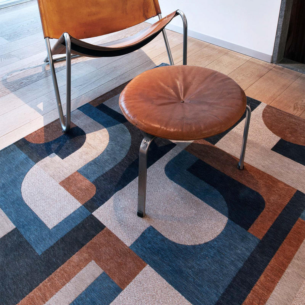 TEPPICH Camel Blue Nuance 80/150 cm - Braun, Textil (80/150cm) - Louis De Poortere