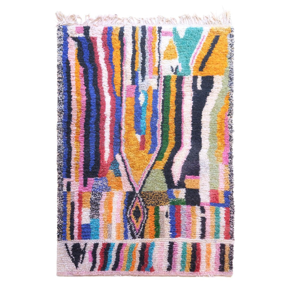 BERBERTEPPICH aus Marokko aus reiner Wolle mehrfarbig - Multicolor, Naturmaterialien (195/301cm) - AFK Living