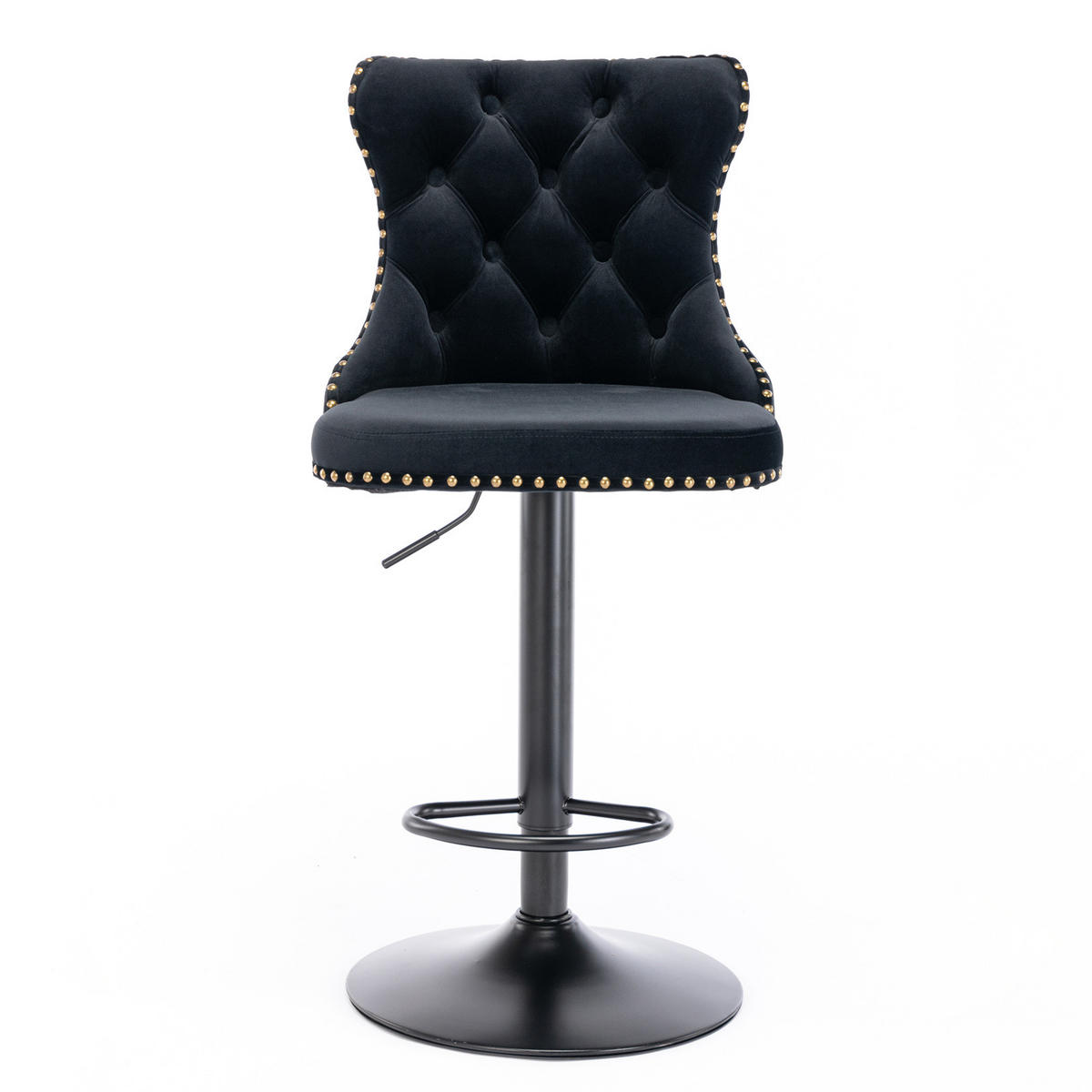 BARHOCKER DE-36371 2er-Set mit 360°-Drehung Schwarz - Schwarz, Metall (46/115/46cm) - ComfortXL