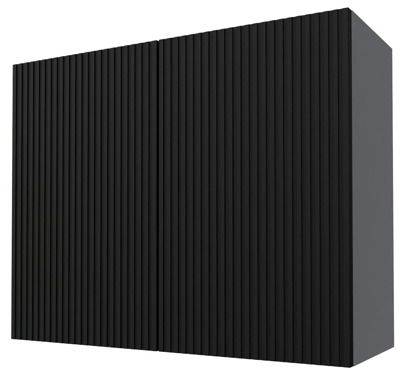KÜCHENHÄNGESCHRANK Lamello W3/90 Schwarz Matt / Grau 90 / 32,5 / 72cm - Schwarz/Grau, Holz/Holzwerkstoff (90/72/32.5cm) - Feldmann-Wohnen