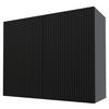 KÜCHENHÄNGESCHRANK Lamello W3/90 Schwarz Matt / Grau 90 / 32,5 / 72cm - Schwarz/Grau, Holz/Holzwerkstoff (90/72/32.5cm) - Feldmann-Wohnen