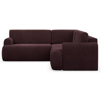 ROHOVÁ pohovka Kaveo, 245 cm univerzální s rohovým dílem - černá/švestka, textil/plast (245/245cm) - Selsey