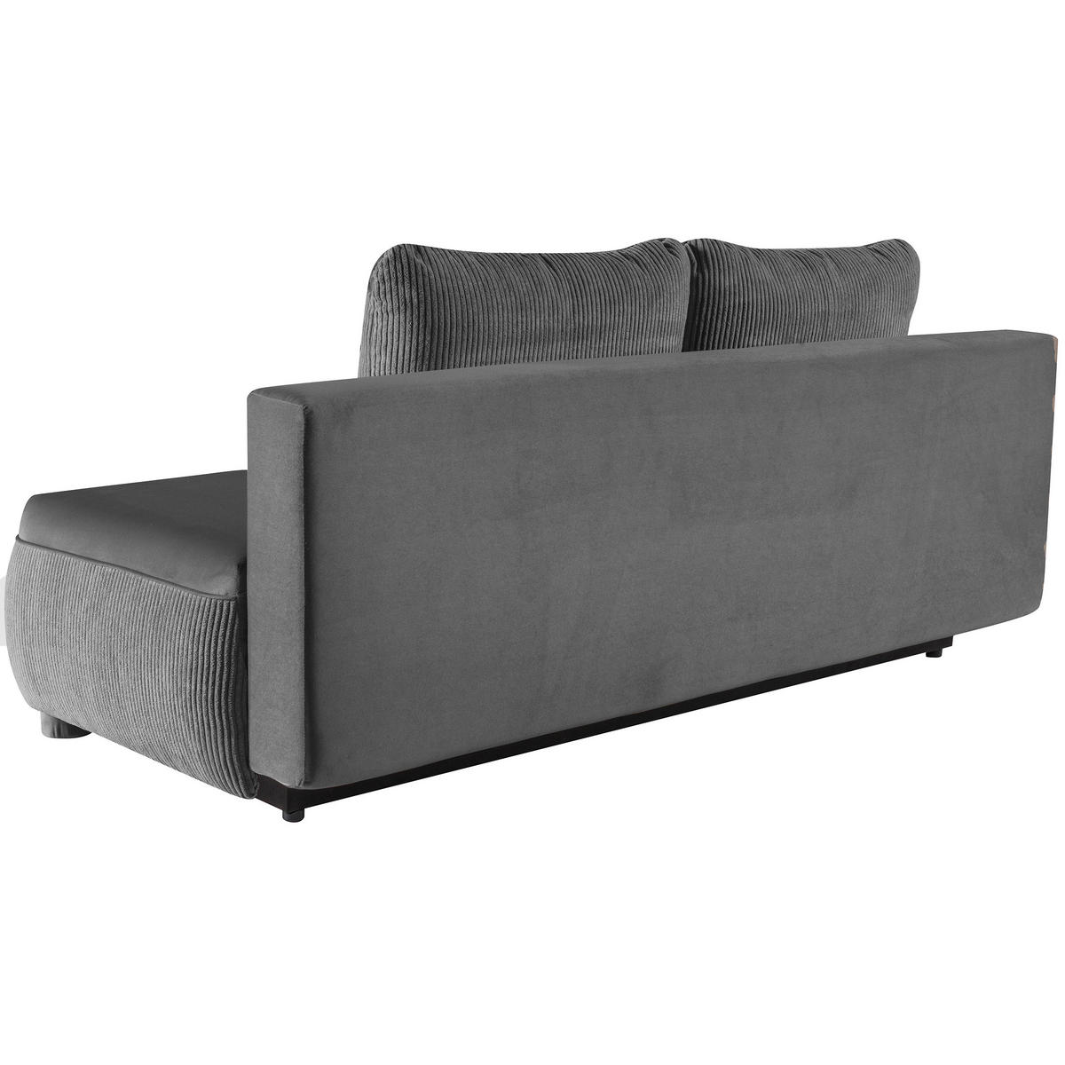 SCHLAFSOFA Aida 3-Sitzer mit Schlaffunktion, Grau - Grau, Textil (211/88/93cm) - Beautysofa