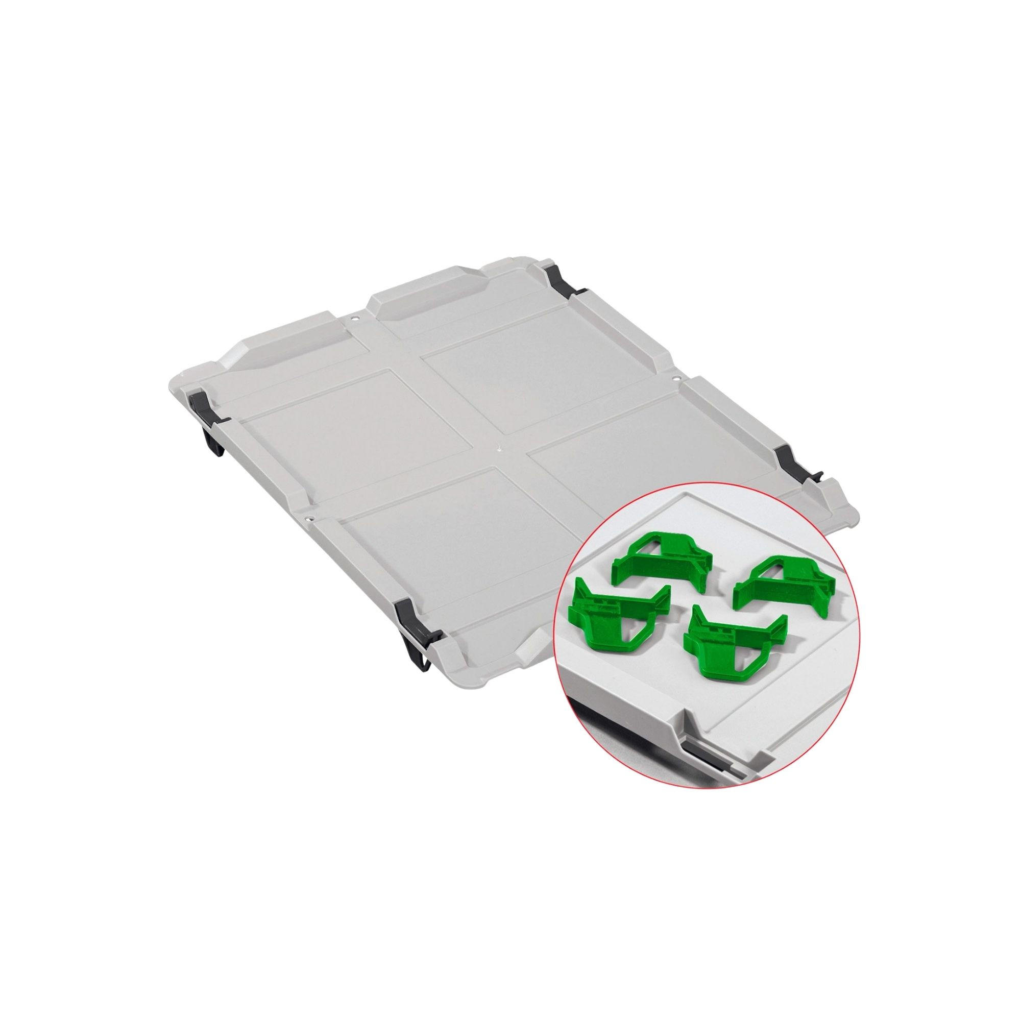 EUROBOX 3x Nextgen Color Mit Auflagedeckel 32x40x60cm Griffe Grün Geschlossen - Grün, Kunststoff (40/32/60cm) - PROREGAL