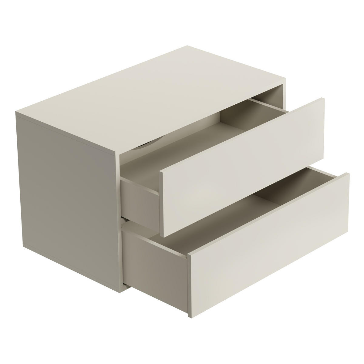 WASCHBECKENUNTERSCHRANK Mali 2 Schubladen Cashmere - 80 x 46 x 49 cm - Kaschmir, Holz (80/46/49cm) - Badplaats