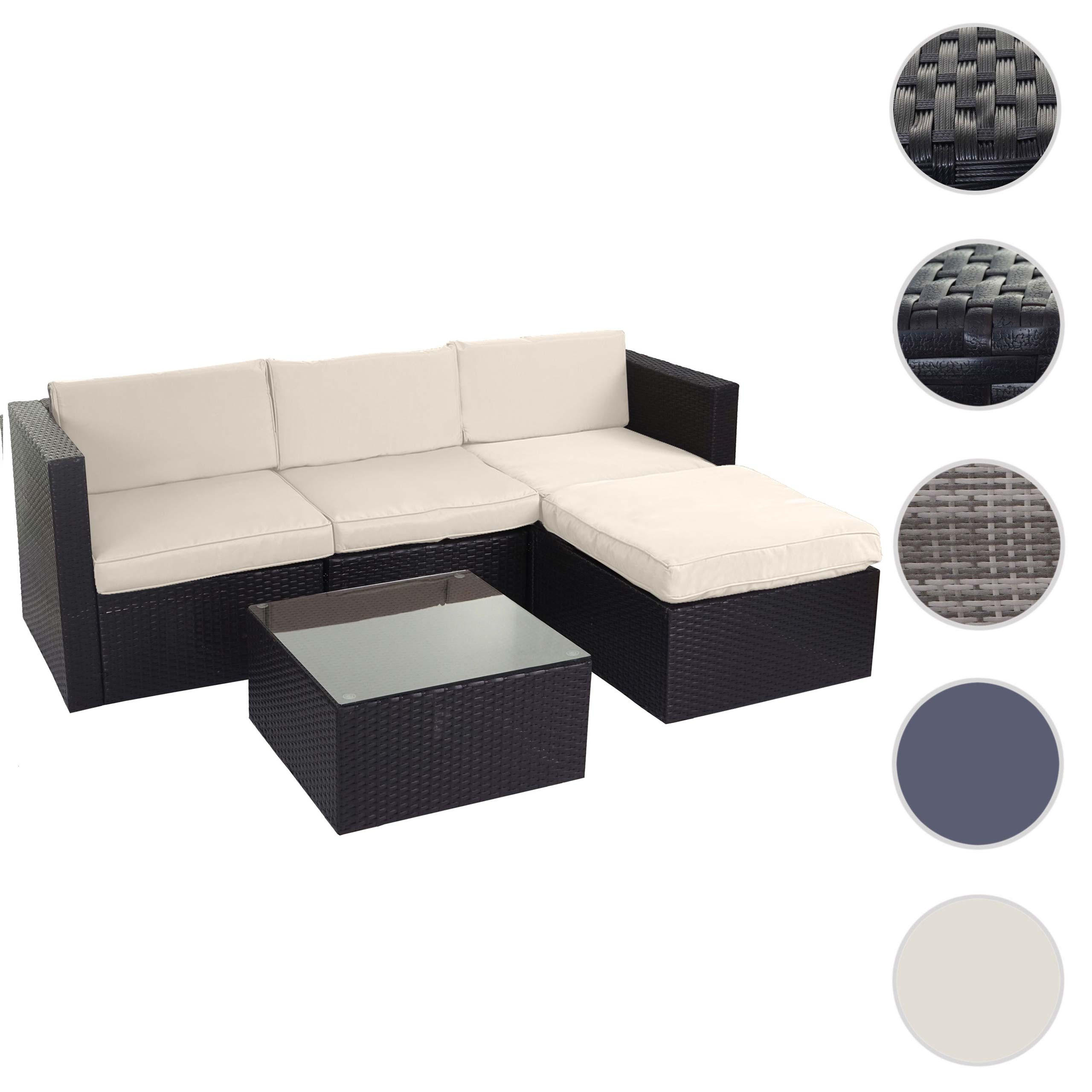 POLY-RATTAN-GARNITUR Braun - Braun, Kunststoff - MCW